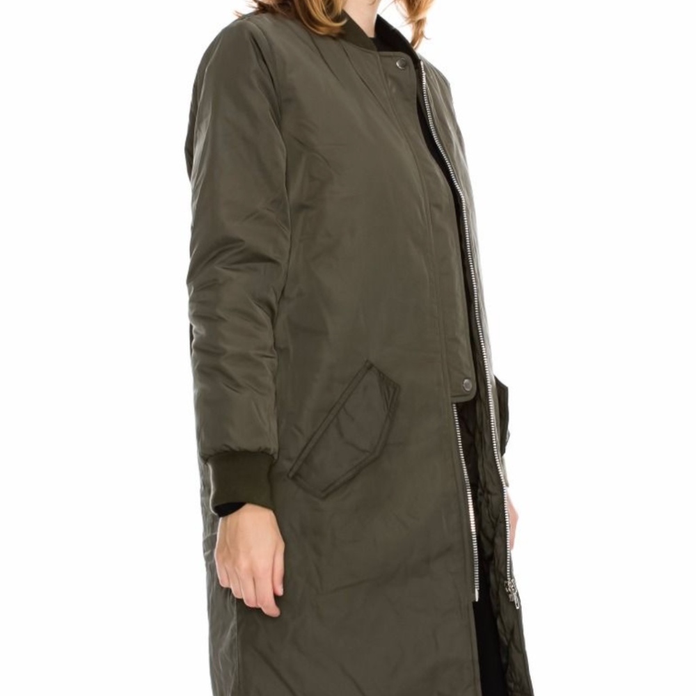 LONG LINE BOMBER JACKET - Picture 5 of 5